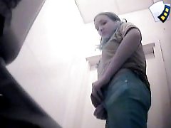 3 movies - Chicks' gushing slits filmed by spy cam in toilet