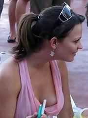 8 pictures - downblouse nipples bras photos