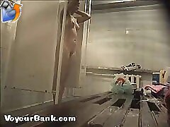 12 movies - Joyful young puss with bushy pubis takes a shower Part 1