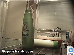 12 movies - Young slim doll getting spied after in the showers Part 2