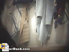 12 movies - Voyeur scrutinizes barren buns in girls' locker room Part 1