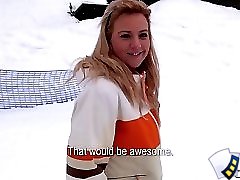 15 movies - Flashing Double-D's While She Skis