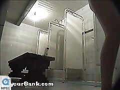 12 movies - Slightly full girl falls victim to a shower voyeur Part 1