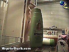 12 movies - Joyful young puss with bushy pubis takes a shower Part 3