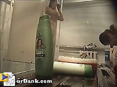 12 movies - Young slim doll getting spied after in the showers Part 2