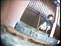 6 movies - Older and younger ladies captured peeing in a communal spot Part 2