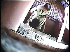 6 movies - Both senior and youthful women filmed urinating in a public setting Part 1