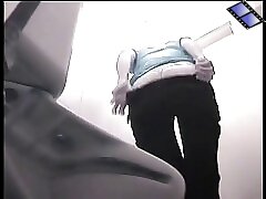 6 movies - Curious observer films women in a warehouse’s women’s restroom Part 1