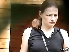 9 movies - Gorgeous gal recorded peeing in a shared bathroom with an intrigued spectator Part 3