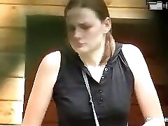 9 movies - Gorgeous gal recorded peeing in a shared bathroom with an intrigued spectator Part 3