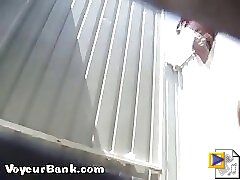 12 movies - Full blonde lass got filmed while changing bikini Part 1